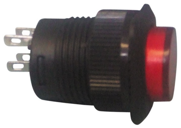 Premere il pulsante impulso elettrico r1394b con il rosso led (250v 1.5a) velleman velleman - 1