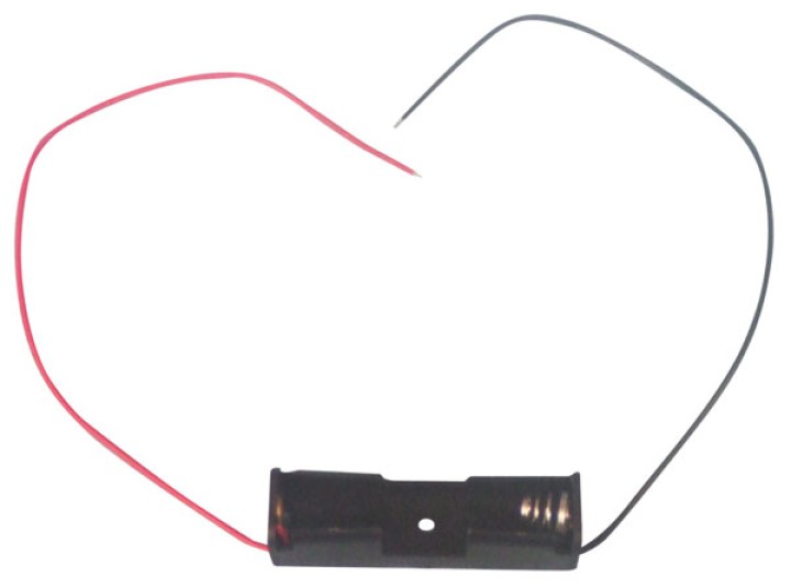 Batteriehalter fur 1 x r6 mit draht lr6 lr06 cen - 1