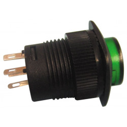 Push button switch off on with green led velleman - 1