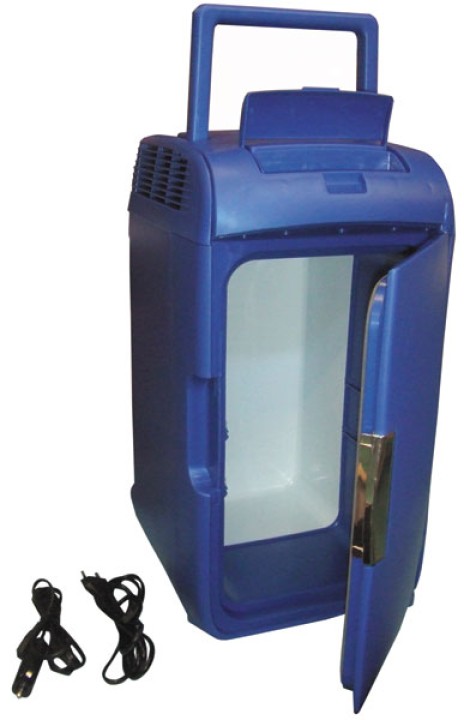 Mobile refrigerator 15l 5 ° c 220v 12v mini electric car camping icebox fridge cold / hot jr international - 1