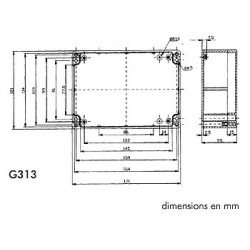 Caja impermeable en abs gris oscurro 171*121*55 mm caja de protection del material jr  international - 2