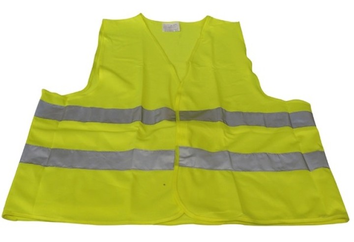 Chaleco reflectante tamaño xxl polyester amarillo chalecos seguridad de camino mejoracion visibilidad jr international - 2