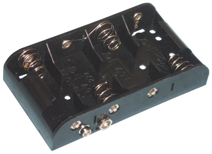 Batteriehalter fur 4 x c batterien (lr14) (mit druckknopfanschlussen) bh243b velleman jr  international - 1