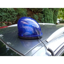 Gyrophare magnetique 12v 20w bleu police ambulance pompier girophare  aimante gyro electrique aimante