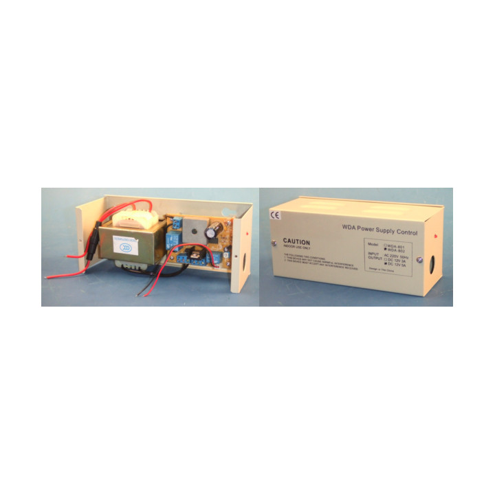 5a for power electronics 220vac/12vdc gache electric, control of access (metal housing) jr international - 1