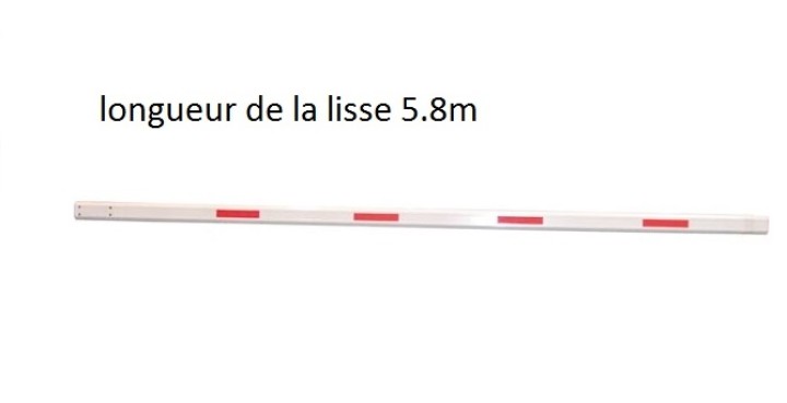 Smooth aluminum of 5.8m barrier for access control automatic rising b5.8m jr international - 1