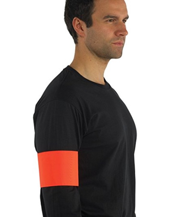 Armbinde ohne einschreibung farbe orange fluoreszierend mit klettverschluss armbinde sicherheit armbinde aoklea - 1