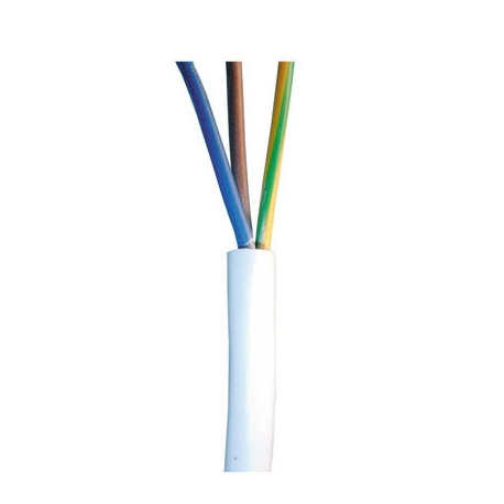 Cable electrique souple h05vvf h05vv-f 3g1,5 mm² 3x1.5 3 x 1.5 3 fils  1,5mm2 ø8mm 50m 3g 1,5)