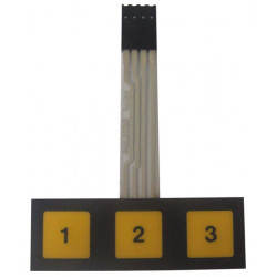 Flexible keyboard 3 keys 3-pin connector (2.54mm) cen - 1