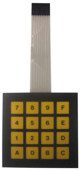 Soft keyboard 16 keys 8-pin connector (2.54mm) coclaslp16t cen - 2