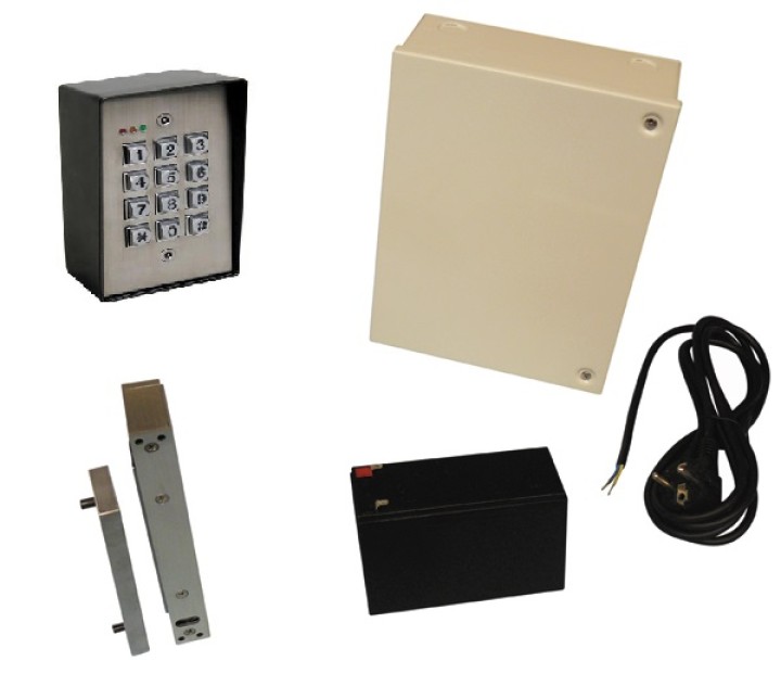 Pack control acceso autonomo teclado estanco ip64 a código ventosa eléctrica lleva a oficina casa etc. jr international - 1