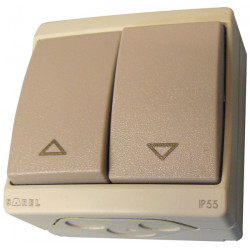 Interruptor cuadro 2 botones subida bajada abertura ceradura persiana enrollable tau - 1