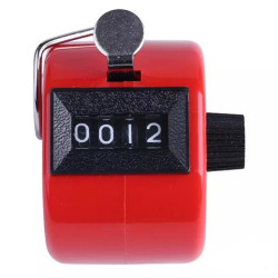 Contador metal rojo de visitas manual personas mercancias contar personas, vueltas, puntuación del golf cuenta de 0 a 9999 jr in