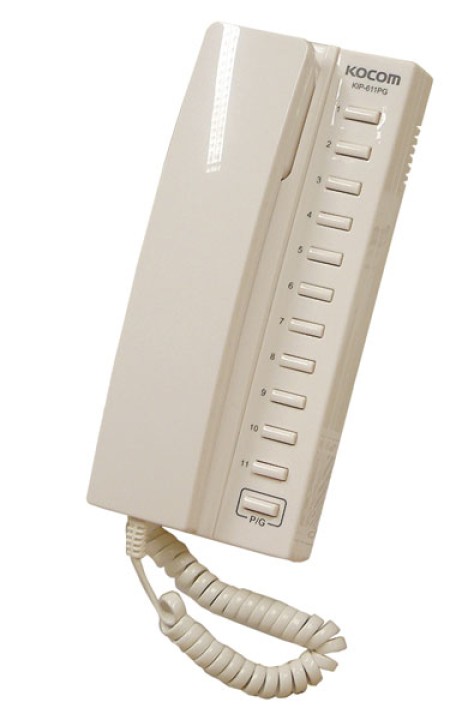 Kocom white 12vdc 11 way all master intercom with mounting bracket. powered by 8 x aa batteries altai - 1