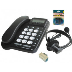 Pabx phone wired hands-free listening amplifies 20 no headphone amplifier memory jr international - 1