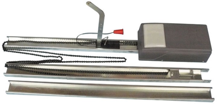 24v gearmotor motor system traction chain basulante sectional door opening skyboxekit tau - 1
