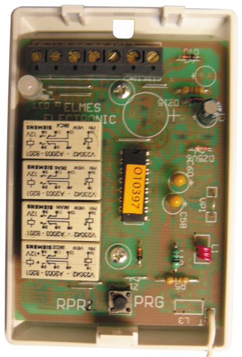 Radio receiver 433mhz 4 channel radio receivers 12vdc transmission transmissions elmes - 1