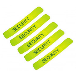 Pack 5 bracciale giallo fluo sicurezza velcro bracciale bracciale sicurezza bracciale sicurezza jr international - 1