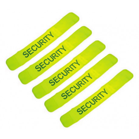 Pack 5 safety armband yellow 'security' jr international - 1