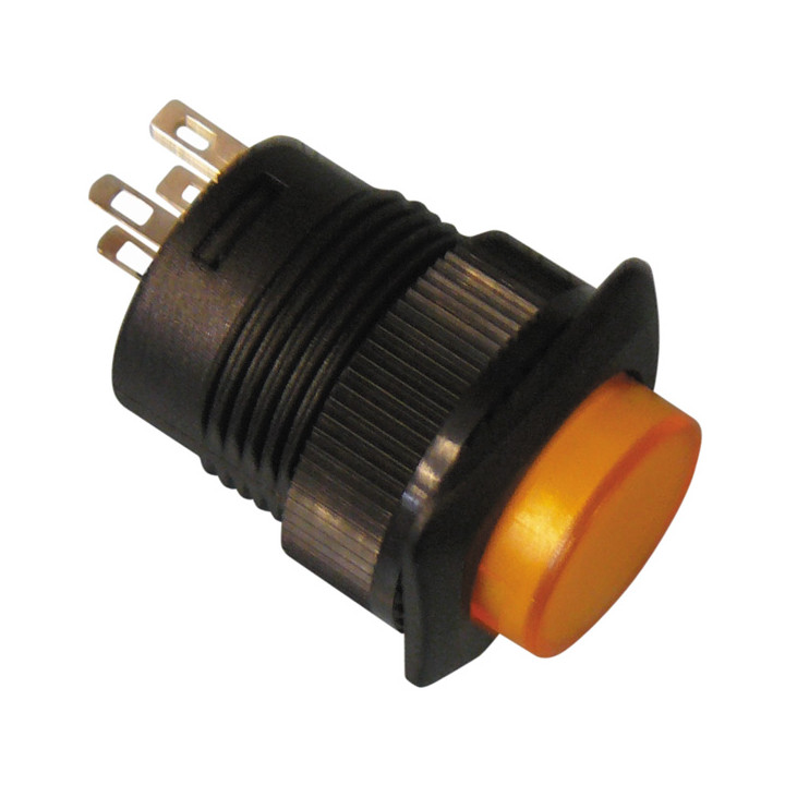 Drucktaster aus ein orange beleuchtete led velleman - 1