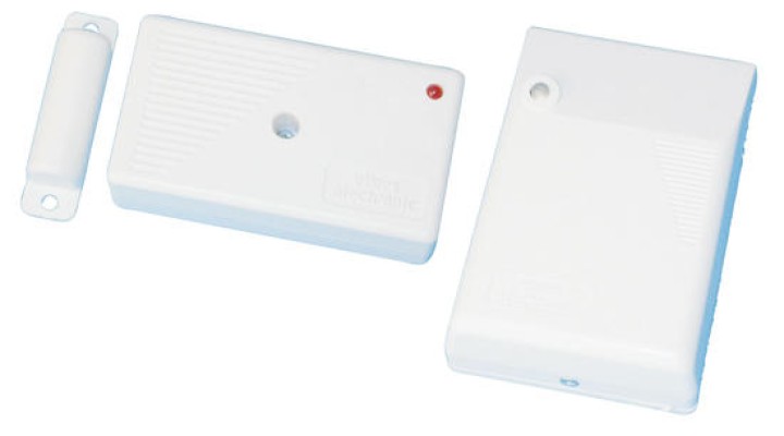 Kit contatto senza fili detettore (1 r1co + 1 ricevitore radio r1) kit allarme senza fili allarme detettore jr international - 1