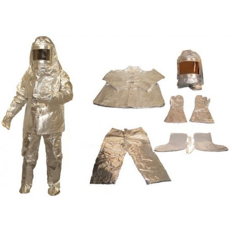 Coverall in aluminium resist to heat up to 900°c agreement ga88 94 protection gloves helmet jr international - 20