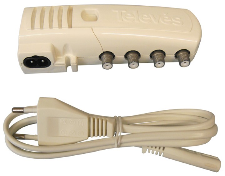 Antenneverstarker televes hauptverteiler 1 eingang 3 ausgange verstarkung 12 bis 22db stecker 240 v cen - 1
