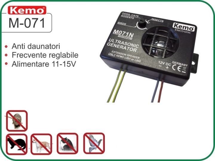Rechaza ultrasonido 12v ave perro gato paloma gaviota cotorra(perico) volátil repousseur ave aves kemo - 2