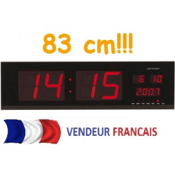 Led display wanduhr 830 x 230 x 40mm rote led velleman - 2