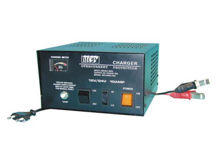 Elektronisches ladegerat akku 12vcc 24vcc auto 220vca 10a akkumulator 12v 24v jr international - 1