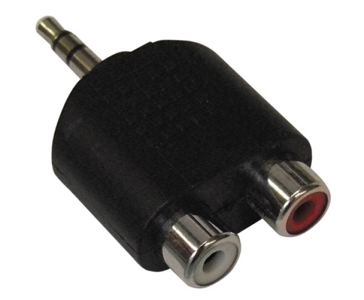 Adaptador conmutador telefonico 3.5 estereo hacia 2 x rca hembra cen - 1