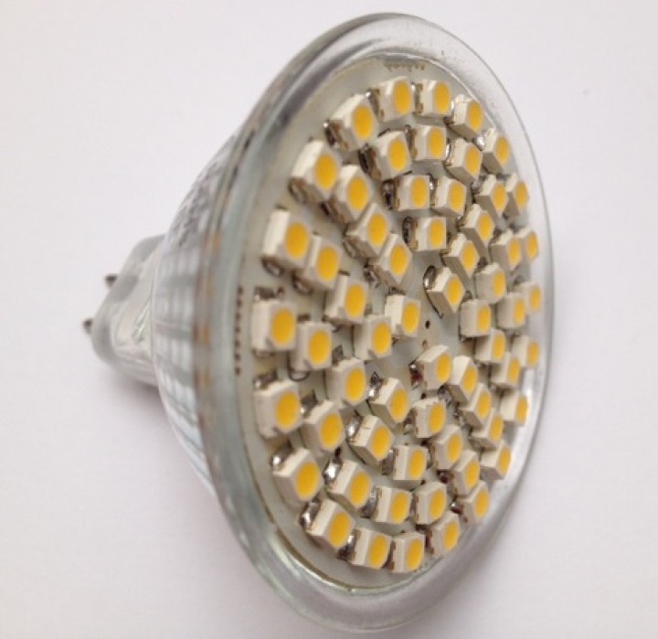 Smd led lamp 12v 3w mr16 x60 warm white low energy lighting gu5.3 ev610mr jr  international - 1
