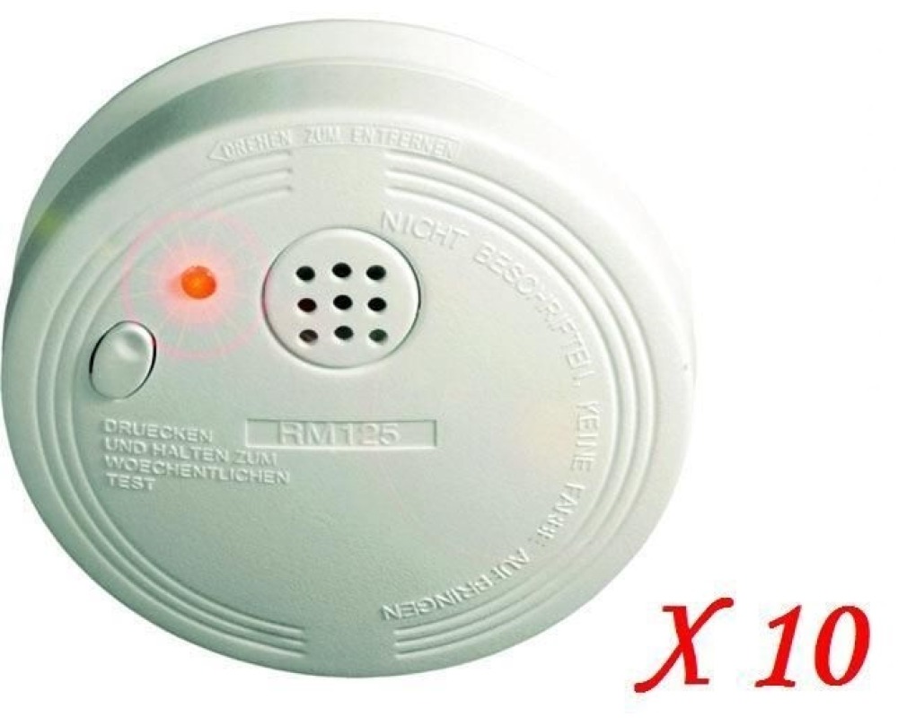 Pack 10 detector humo electronico 9vcc o 220vca buzzer alarma detector alarma electronico incendio jr international - 5