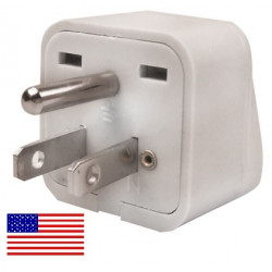 Travel adapter electric adapter 16 american male + female to female euro adapter jr international - 1