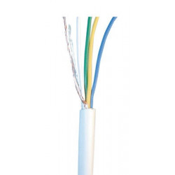 Cable flexible 4 x 0,22 blindado blanco ø4mm (100 metros) para central de alarma sistemas seguridad alarma conexiones cae - 1