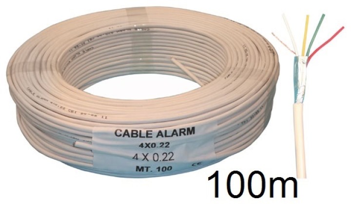 Flexibles kabel 4x0.22 weiß ø4mm 100m flexible kabel flexibles kabel flexibles kabel flexibles kabel cae - 2
