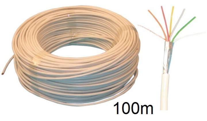Flexibles kabel 6x0.22 weiß ø4.5mm 100m flexible kabel flexibles kabel flexibles kabel flexibles kabel cae - 2