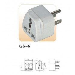 Travel adapter electric adapter 16 american male + female to female euro adapter jr international - 3