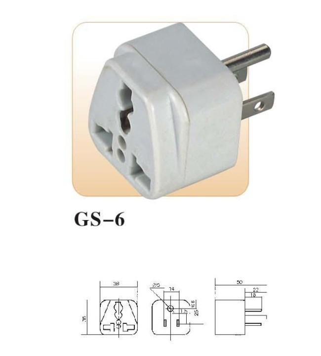 Reiseadapter stromversorgungsadapter 6a usa stecker + erdkontakt euro buchse elektrischer adapter elektronik jr international - 
