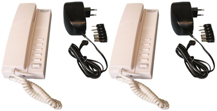 Pack 2 handset intercom wire compatible intercom 5 + 2 alimentacion electrica estable 220vca 12vcc 1000ma alimentaciones electri