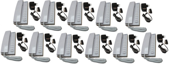 Pack 11 handset intercom wire kompatibel sprechstellen 11 + 11 stabilisierte stromversorgung elektrische stromversorgung 220vac 