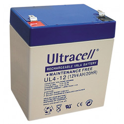 Batteria ricaricabile 12vcc 4ah pile ricaricabili batterie da ricaricare 4a 4.2a 4.2ah 4.5a 4.5ah 5ah 5a wp4 12 ultracell - 3