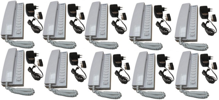 Pack 10 handset intercom wire compatibile intercom stazioni 11 + 10 alimentatore elettrico stabilizzato 220vca 12vcc 1000ma alim