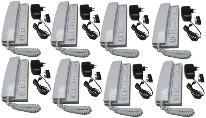 Pack 8 handset intercom wire compatible intercom 11 + 8 alimentacion electrica estable 220vca 12vcc 1000ma alimentaciones electr
