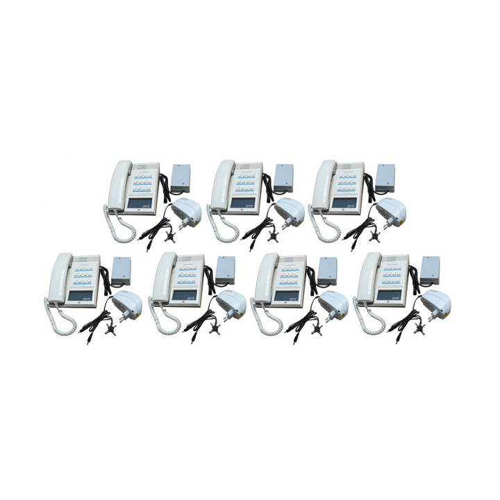 Pack 7 handset master sprechstellen fur 12 + 7 intercom power supply jr international - 1