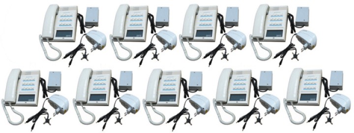 Pack 9 handset intercom master estaciones de 12 + 9 intercom alimentacion jr international - 1