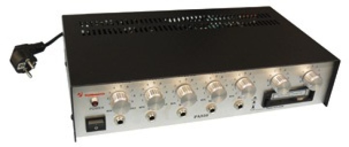 Amplifier electronic pa mono 80w + reader k7 220vca 12vcc amplifiers public adress jr international - 3