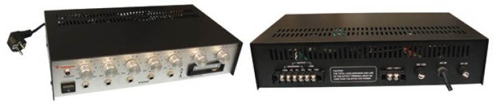 Amplifier electronic pa mono 80w + reader k7 220vca 12vcc amplifiers public adress jr international - 1