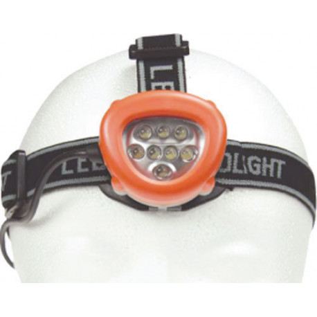 Lampara frontal 8 leds antorcha cabeza iluminacion anti choc luz bajo consumo oulam16 cen - 1