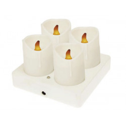 Set of 4 rechargeable led candles velleman - 1